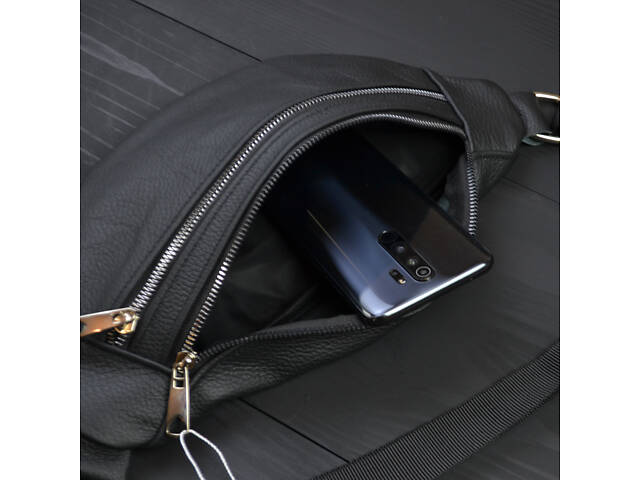 Якісна бананка з натуральної шкіри, сумка чоловіча - жіноча барсетка шкіряна - Фото 6