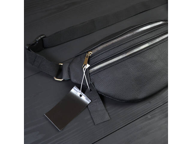 Якісна бананка з натуральної шкіри, сумка чоловіча - жіноча барсетка шкіряна - Фото 8