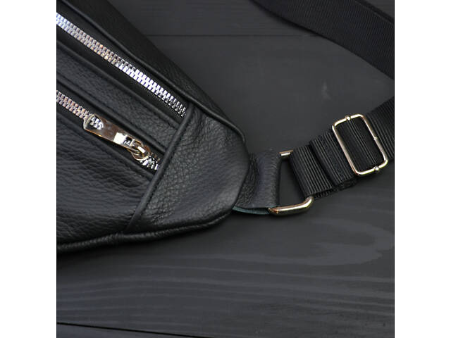 Якісна бананка з натуральної шкіри, сумка чоловіча - жіноча барсетка шкіряна - Фото 12