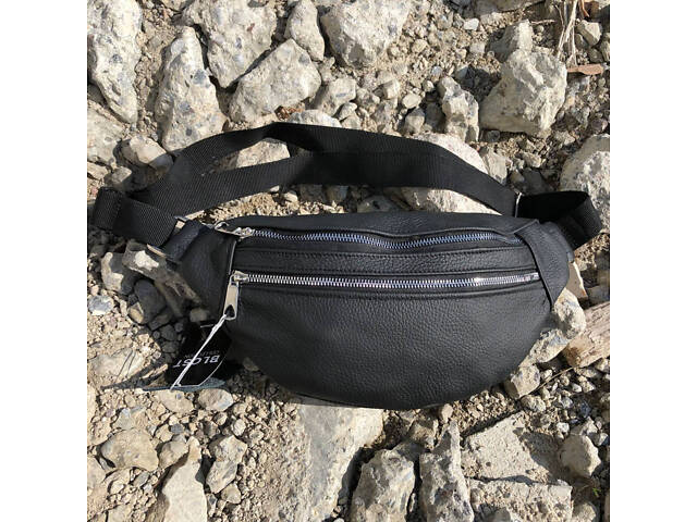 Якісна бананка з натуральної шкіри, сумка чоловіча - жіноча барсетка шкіряна - Фото 14