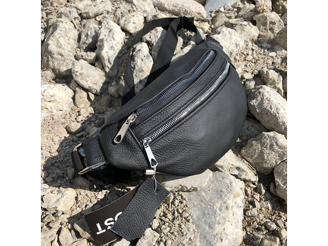 Якісна бананка з натуральної шкіри, сумка чоловіча - жіноча барсетка шкіряна - Фото 15