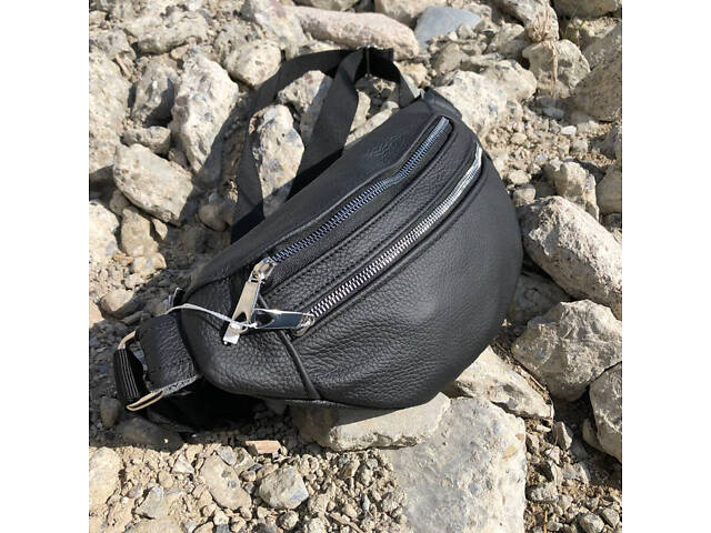 Якісна бананка з натуральної шкіри, сумка чоловіча - жіноча барсетка шкіряна - Фото 16