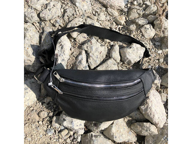 Якісна бананка з натуральної шкіри, сумка чоловіча - жіноча барсетка шкіряна - Фото 17