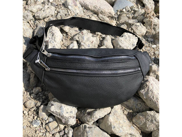 Якісна бананка з натуральної шкіри, сумка чоловіча - жіноча барсетка шкіряна - Фото 18