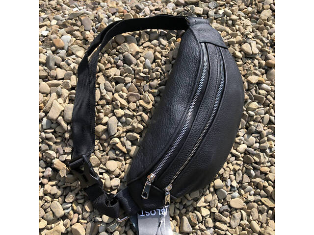 Якісна бананка з натуральної шкіри, сумка чоловіча - жіноча барсетка шкіряна - Фото 19