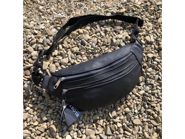 Якісна бананка з натуральної шкіри, сумка чоловіча - жіноча барсетка шкіряна - Фото 20