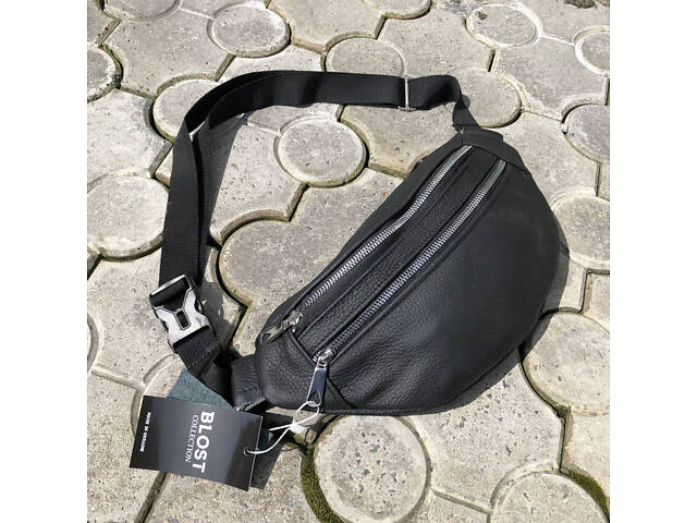 Якісна бананка з натуральної шкіри, сумка чоловіча - жіноча барсетка шкіряна - Фото 21