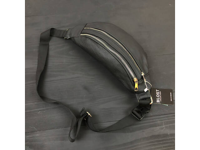 Якісна бананка з натуральної шкіри, сумка чоловіча - жіноча барсетка шкіряна - Фото 23