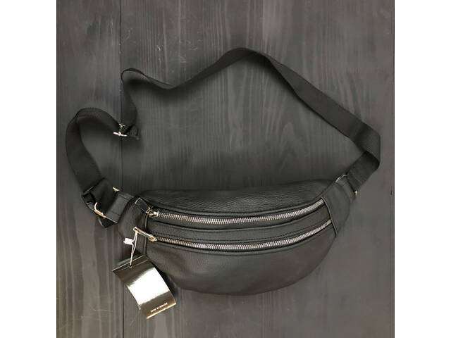 Якісна бананка з натуральної шкіри, сумка чоловіча - жіноча барсетка шкіряна - Фото 24