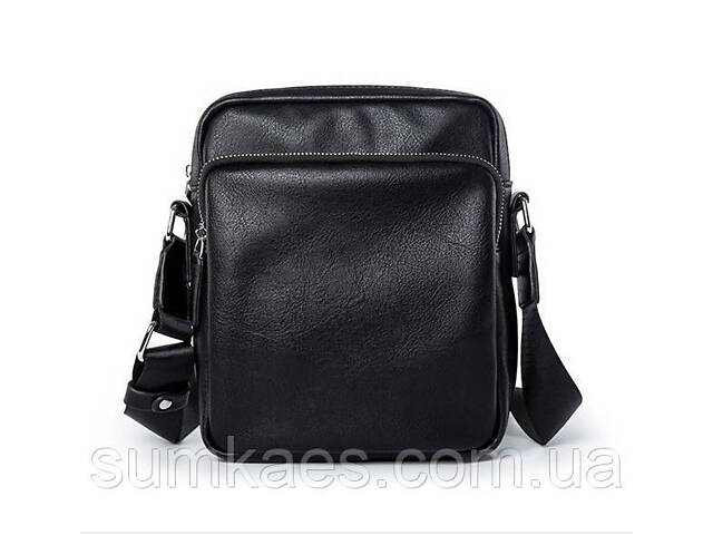 Якісна чоловіча сумка планшетка еко шкіра чорна - Фото 4