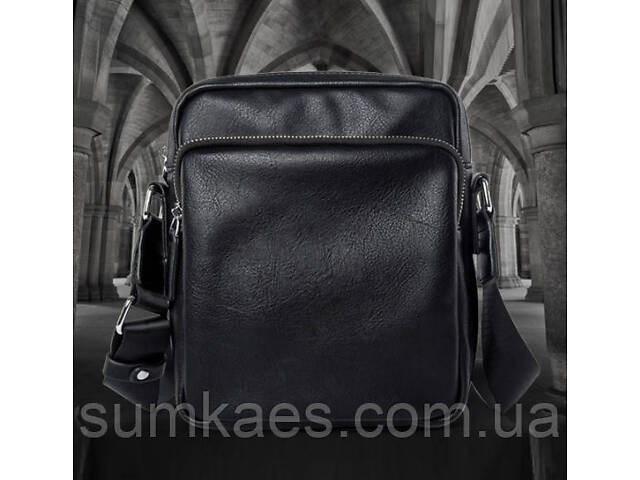 Якісна чоловіча сумка планшетка еко шкіра чорна - Фото 6