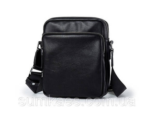 Якісна чоловіча сумка планшетка еко шкіра чорна - Фото 8