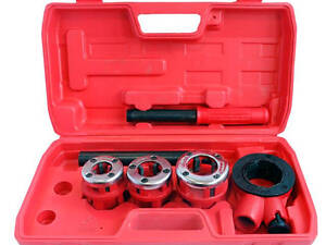 Якісний набір плашок трубних 3 шт для нарання різьби 1/2'; 3/4'; 1' INTERTOOL SD-8003