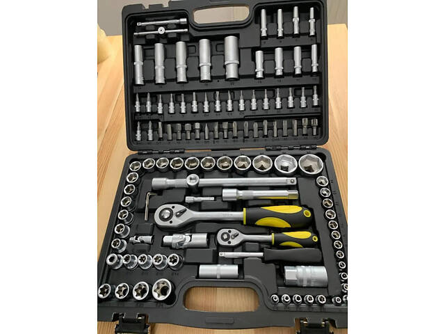 Качественный набор ручных инструментов 108 шт Сталь AT-1082: 1/2' 1/4', набор головок с трещоткой (70006) - Фото 2