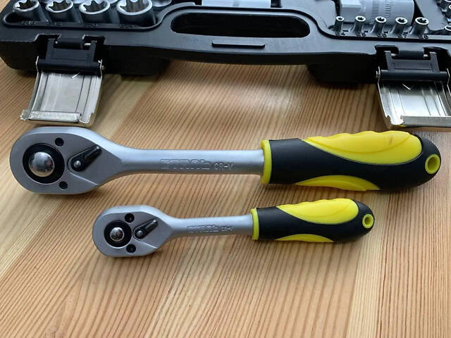 Качественный набор ручных инструментов 108 шт Сталь AT-1082: 1/2' 1/4', набор головок с трещоткой (70006) - Фото 4