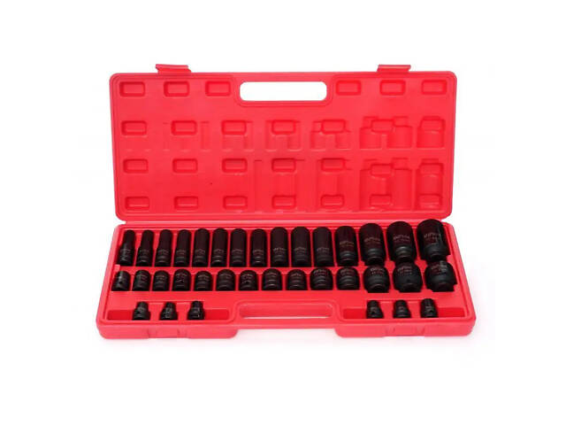 Якісний набір торцевих ударних головок (35 шт) 1/2' (8-32 мм) LEX LXISS36E - Фото 1