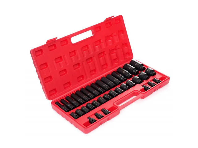 Якісний набір торцевих ударних головок (35 шт) 1/2' (8-32 мм) LEX LXISS36E - Фото 2