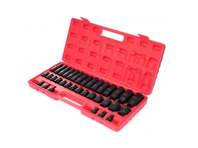 Якісний набір торцевих ударних головок (35 шт) 1/2' (8-32 мм) LEX LXISS36E - Фото 3