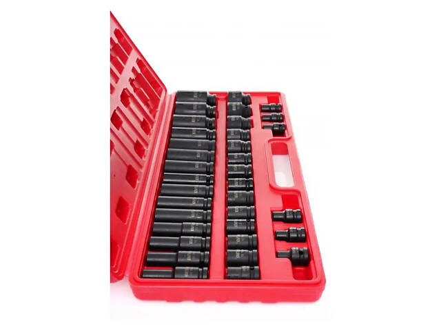 Якісний набір торцевих ударних головок (35 шт) 1/2' (8-32 мм) LEX LXISS36E - Фото 4