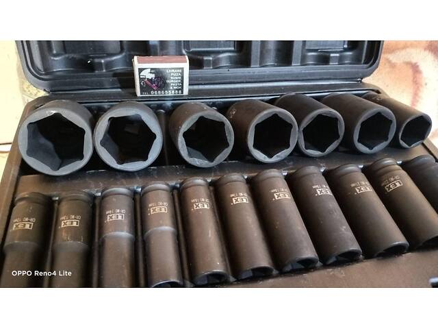 Якісний набір ударних торцевих головок для авто LEX LXIS20E 1/2' 10-38 мм 20 од. ПОЛЬША - Фото 5