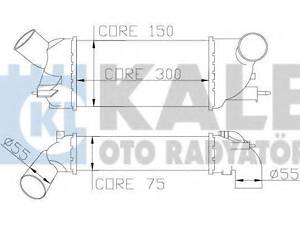 KALE CITROEN Інтеркулер C5 III,Peugeot 407 1.62.0HDI 08- KALE OTO RADYATOR 343900 на PEUGEOT 407 седан (6D_)
