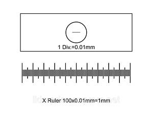 Калібрувальна лінійка SIGETA Slide-1 X 0.01 мм, Оригінал!