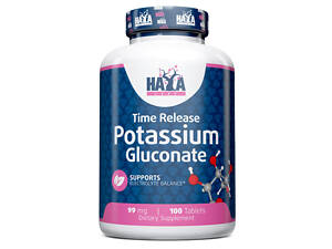 Калий глюконат Haya Labs Potassium Gluconate 99mg 100tabl