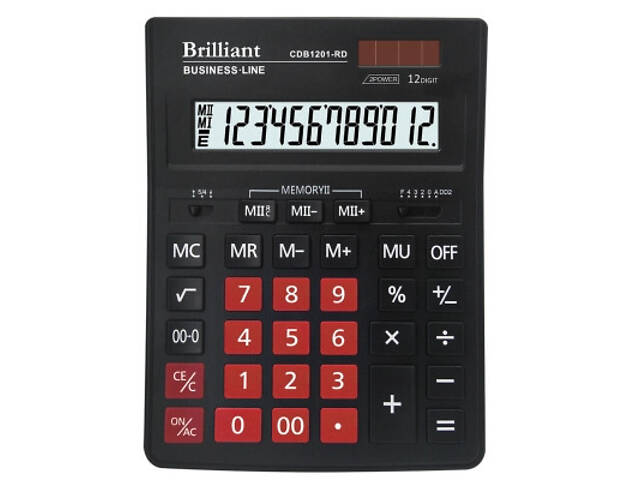 Калькулятор Brilliant CDB1201-RD (8853549) - Фото 1