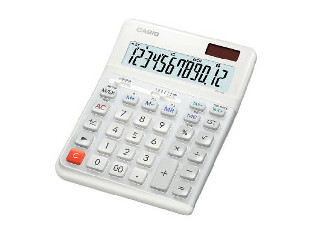 Калькулятор Casio DE-12E-WE-WA-E, білий (CALC-CAS-DE-12E-WE-W) - Фото 1