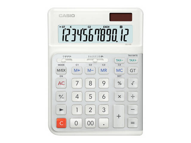 Калькулятор Casio DE-12E-WE-WA-E, білий (CALC-CAS-DE-12E-WE-W) - Фото 2