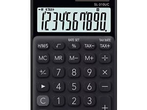 Калькулятор Casio SL-310UC-BK-W-EC, чорний (CALC-CAS-SL-310UC-BK)
