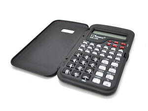 Калькулятор інженерний 105, 44 кнопки, чорний, розміри 132*77*13 мм, BOX