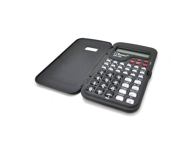 Калькулятор инженерный 105, 44 кнопки, черный, размеры 132*77*13мм, BOX - Фото 1