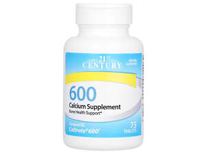 Кальцій для кісток, Calcium Supplement, 21st Century, 600 мг, 75 таблеток