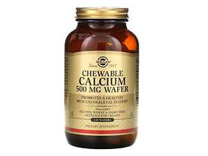 Кальцій жувальний, Chewable Calcium, Solgar, 500 мг, 120 вафель