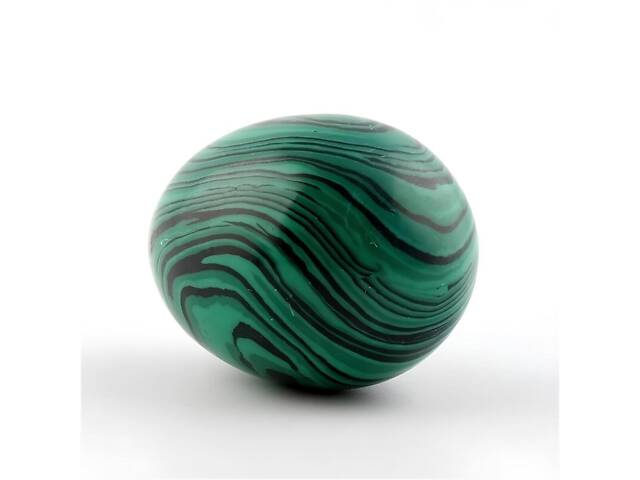 Камінь малахіт у формі яйця RESTEQ. Яйце з натурального малахіту 4 см. Кам`яне яйце - Фото 3