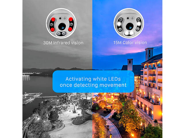 Камера відеоспостереження PTZ з поворотом 355° та нічним баченням 30 м XPRO HiSee SE (24394-15281_1013) - Фото 9