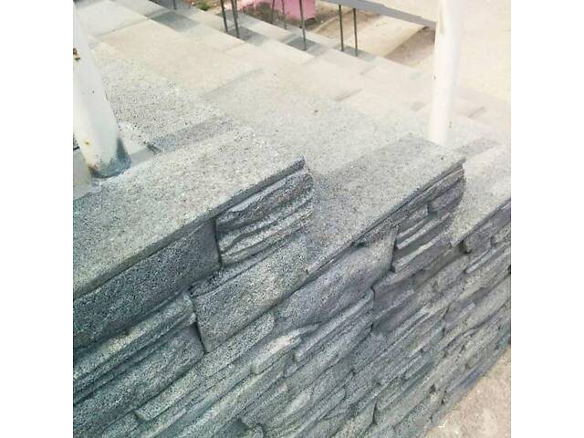 Камінь гумовий Піщаник 500х190х15 мм - Темно-Сірий - Фото 3