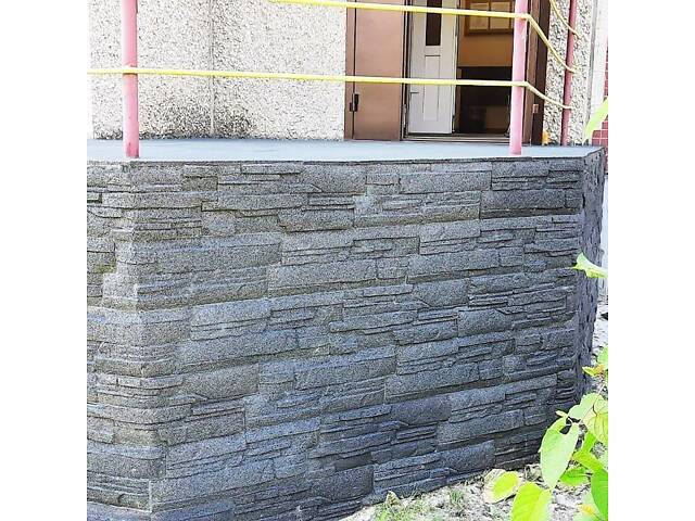 Камінь гумовий Піщаник 500х190х15 мм - Темно-Сірий - Фото 6