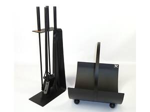 Каминный набор Феникс и дровница Ferrum Факел 4 4 инструмента Черный (676)