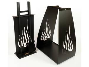 Каминный набор и дровница Ferrum Пламя 4 4 инструмента Черный (695)