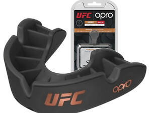 Капа боксерська OPRO Junior Bronze UFC Hologram Black (art.002264001)