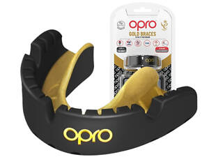 Капа OPRO Gold Braces під брекети доросла (вік 11+) Blackl/Gold (art.102506001)