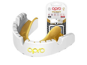 Капа OPRO Gold Braces під брекети доросла (вік 11+) White/Gold (art.102506004)