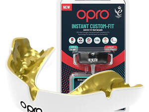 Капа OPRO Instant взрослая (вик 11+) White/Gold (art.102520006)