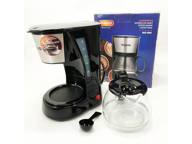 Кафеварка MAGIO MG-964 650 Вт, Домашні кавоварки, Кавоварки електричні, Кавоварка для дому - Фото 20