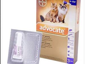 Краплі Адвокат Bayer для великих котів та тхорів масою 4 - 8 кг 3х0,8 мл L 86429853