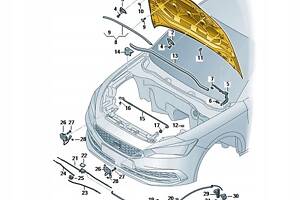 КАПОТ ПІД ФАРБКУ НОВИЙ SEAT LEON IV ОРИГІН. OE