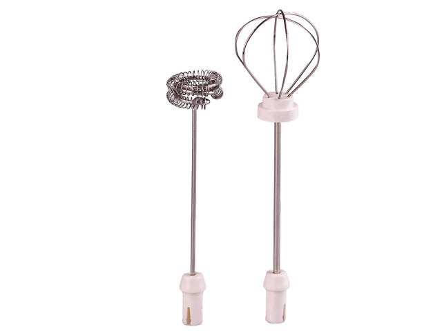 Спінювач молока Sokany SK-1772 Hand Mixer USB 1200mAh Black збивалка для молока Білий - Фото 2