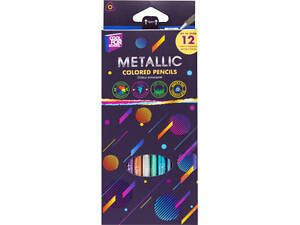 Карандаши цветные Cool For School Metallic 12 цветов (CF15168)